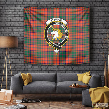 Stewart of Appin Ancient Tartan Tapestry Wall Hanging and Home Decor for Room with Family Crest