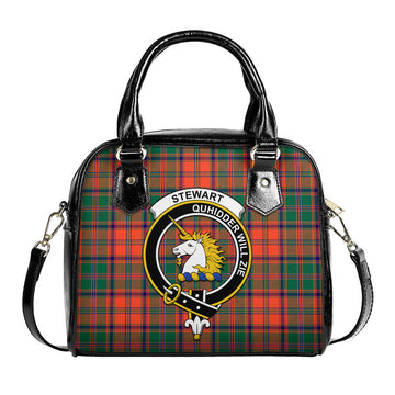 Stewart of Appin Ancient Tartan Shoulder Handbags with Family Crest