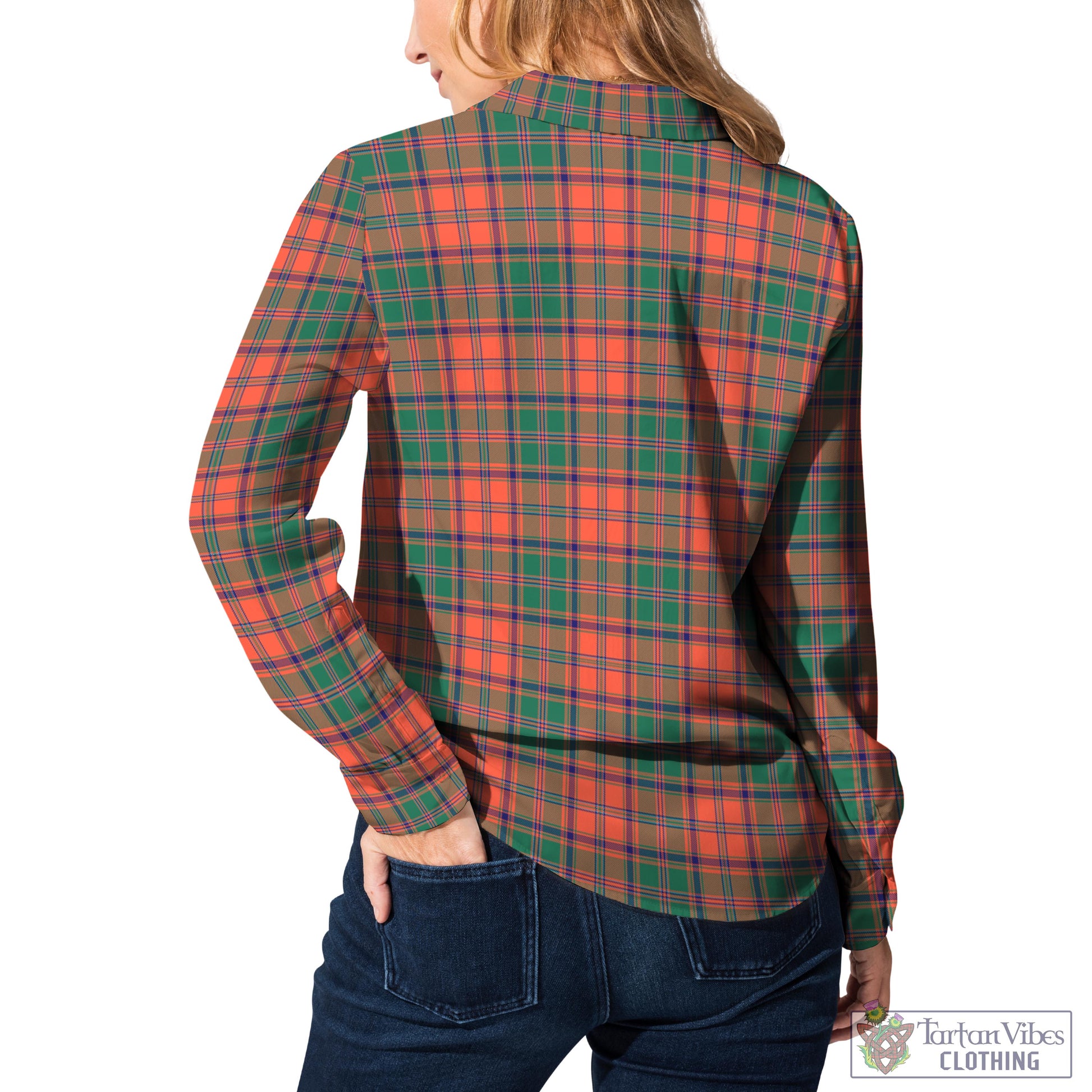 Stewart of Appin Ancient Tartan Womens Casual Shirt