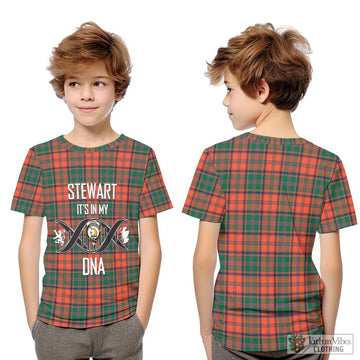 Stewart of Appin Ancient Tartan Kid T-Shirt with Family Crest DNA In Me Style