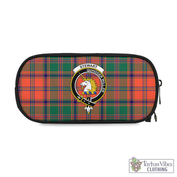 Stewart of Appin Ancient Tartan Pen and Pencil Case with Family Crest