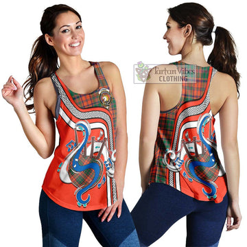 Stewart of Appin Ancient Tartan Women's Racerback Tanks with Epic Bagpipe Style