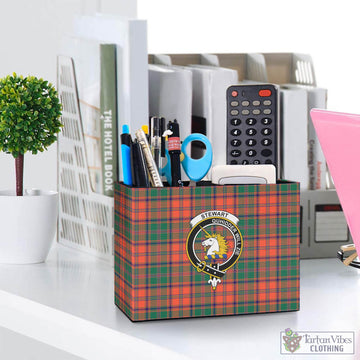 Stewart of Appin Ancient Tartan Pen Holder with Family Crest