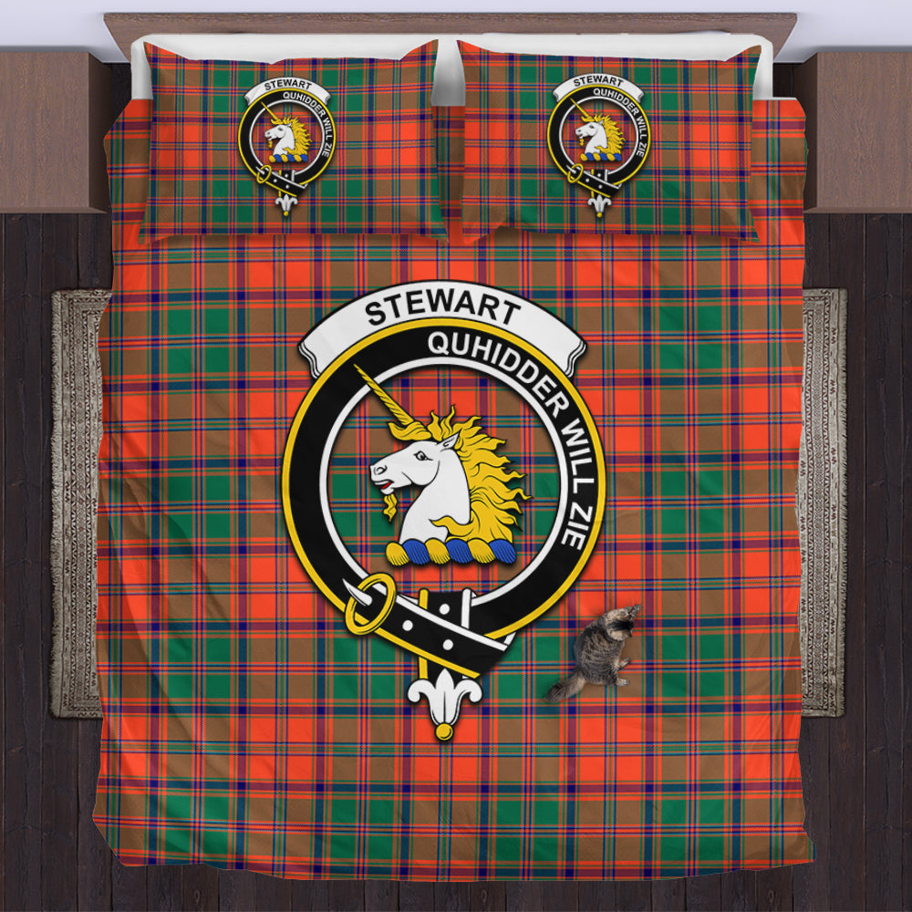 Stewart of Appin Ancient Tartan Bedding Set with Family Crest US Bedding Set - Tartan Vibes Clothing