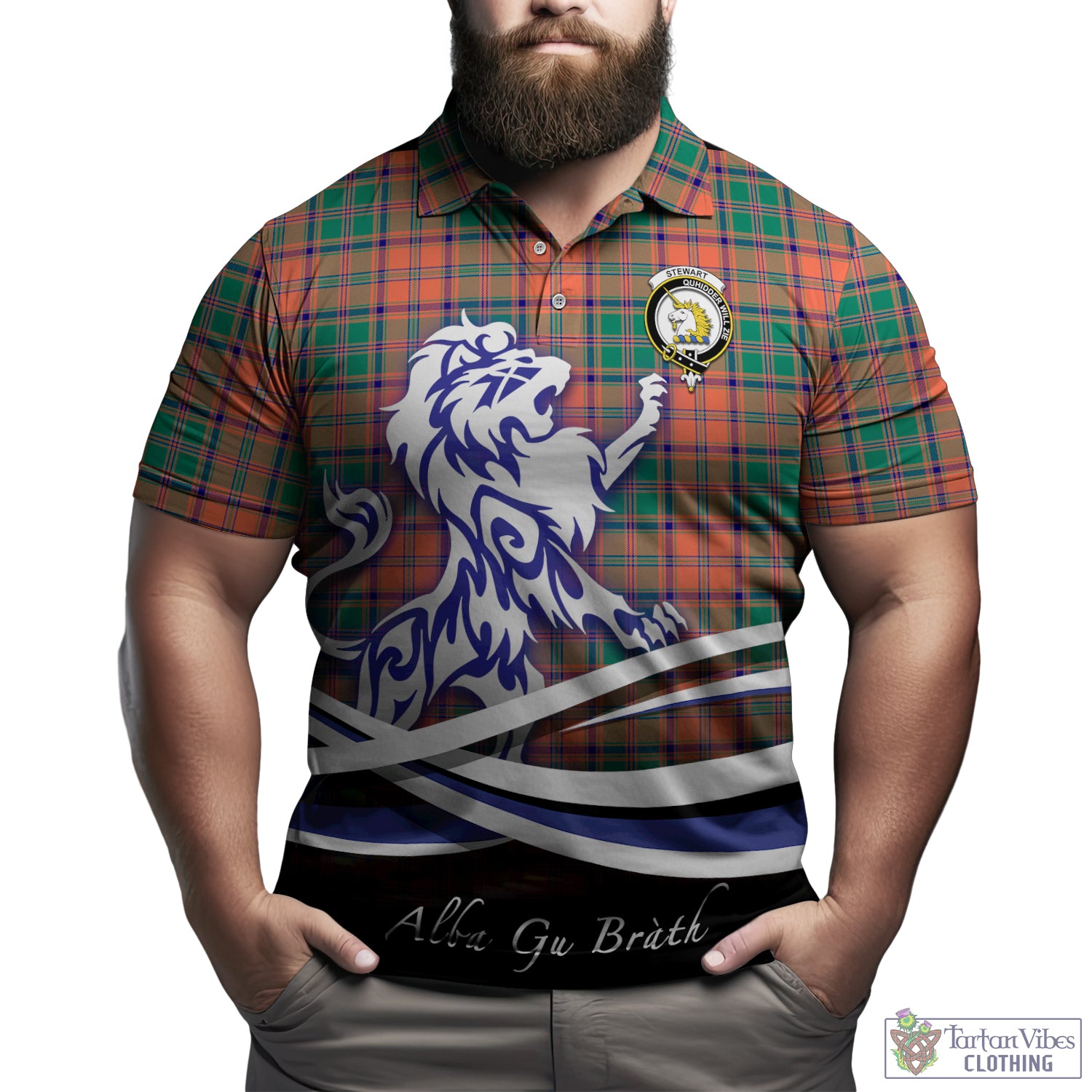 stewart-of-appin-ancient-tartan-polo-shirt-with-alba-gu-brath-regal-lion-emblem