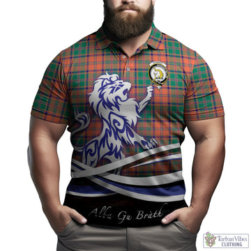 Stewart of Appin Ancient Tartan Polo Shirt with Alba Gu Brath Regal Lion Emblem