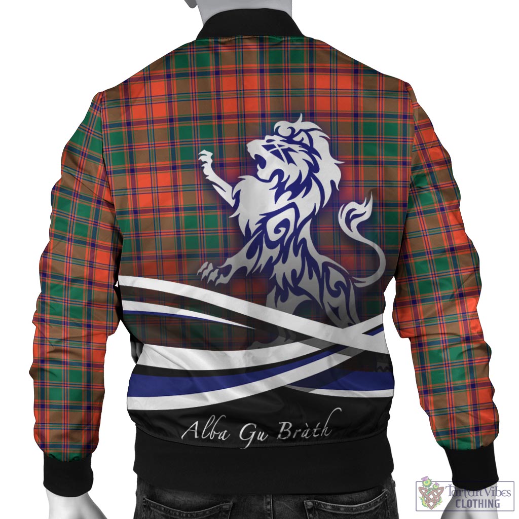 Tartan Vibes Clothing Stewart of Appin Ancient Tartan Bomber Jacket with Alba Gu Brath Regal Lion Emblem