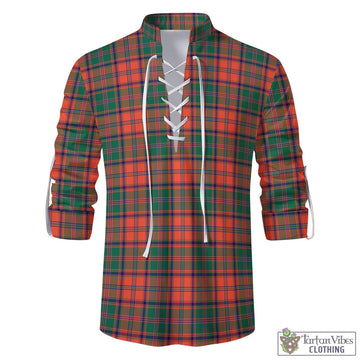 Stewart of Appin Ancient Tartan Men's Scottish Traditional Jacobite Ghillie Kilt Shirt