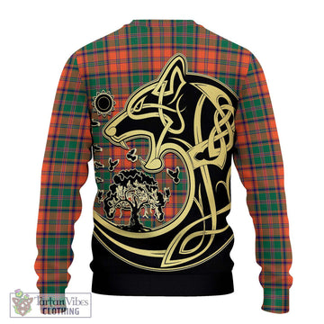 Stewart of Appin Ancient Tartan Ugly Sweater with Family Crest Celtic Wolf Style