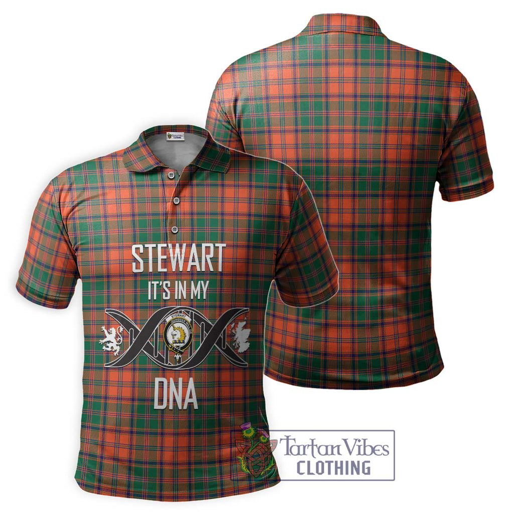 Stewart of Appin Ancient Tartan Polo Shirt with Family Crest DNA In Me Style - Tartanvibesclothing Shop