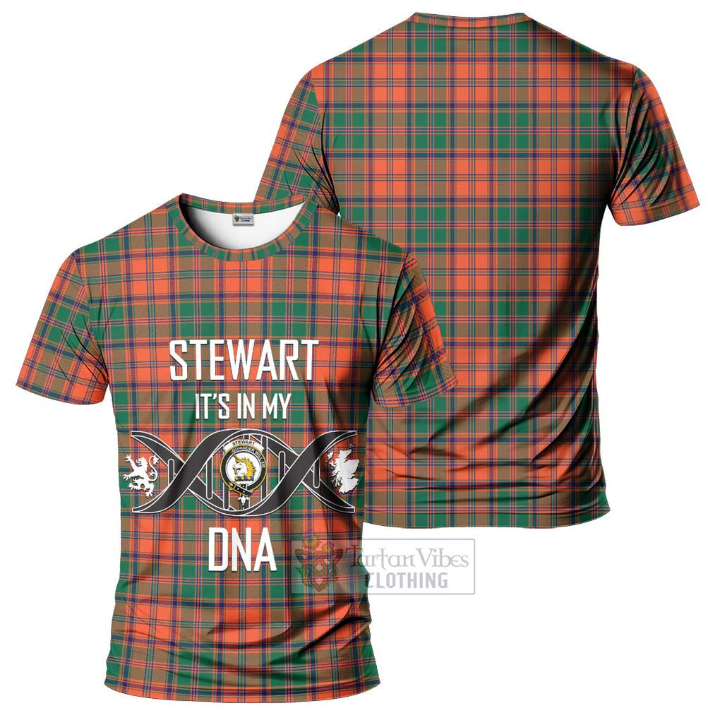 Stewart of Appin Ancient Tartan T-Shirt with Family Crest DNA In Me Style - Tartan Vibes Clothing