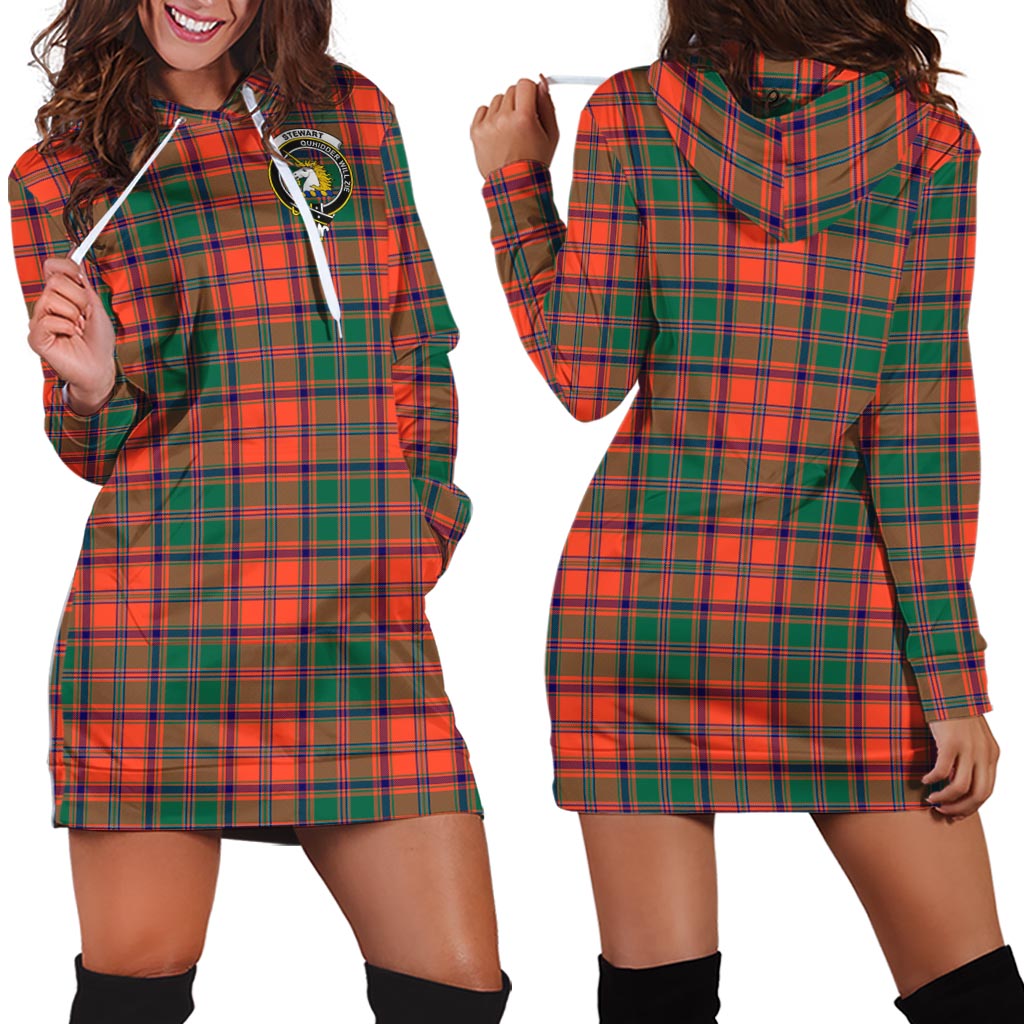 Stewart of Appin Ancient Tartan Hoodie Dress with Family Crest - Tartan Vibes Clothing