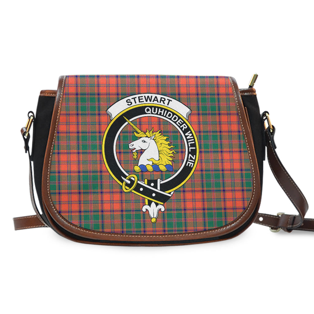 Stewart of Appin Ancient Tartan Saddle Bag with Family Crest - Tartan Vibes Clothing