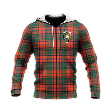 Stewart of Appin Ancient Tartan Knitted Hoodie with Family Crest