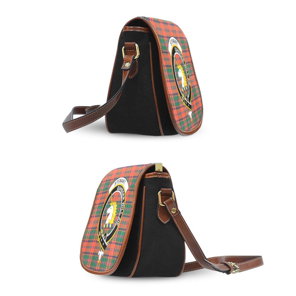 Stewart of Appin Ancient Tartan Saddle Bag with Family Crest - Tartan Vibes Clothing