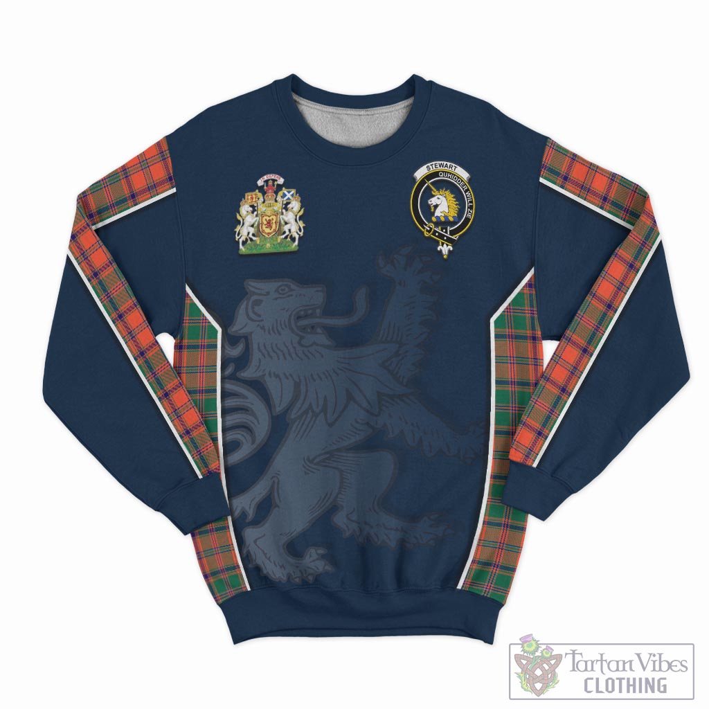 Tartan Vibes Clothing Stewart of Appin Ancient Tartan Sweater with Family Crest and Lion Rampant Vibes Sport Style