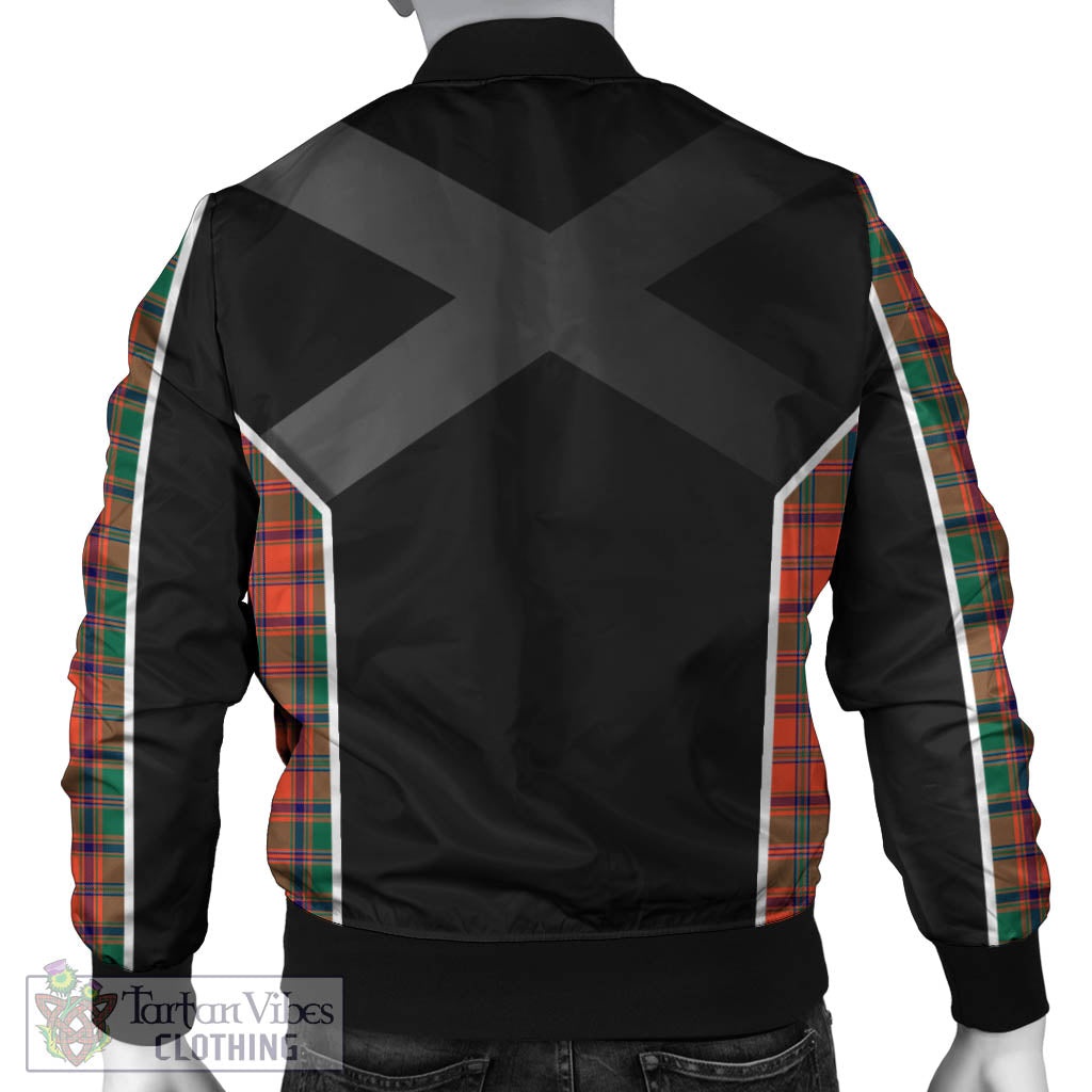 Tartan Vibes Clothing Stewart of Appin Ancient Tartan Bomber Jacket with Family Crest and Scottish Thistle Vibes Sport Style