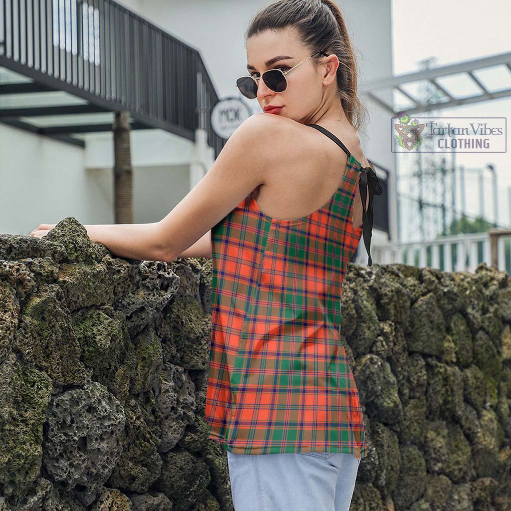 Tartan Vibes Clothing Stewart of Appin Ancient Tartan Loose Halter Neck Camisole