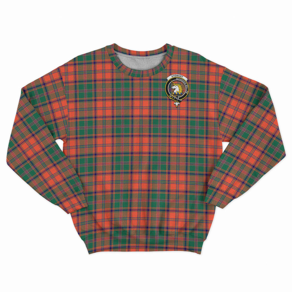 Stewart of Appin Ancient Tartan Sweatshirt with Family Crest - Tartan Vibes Clothing