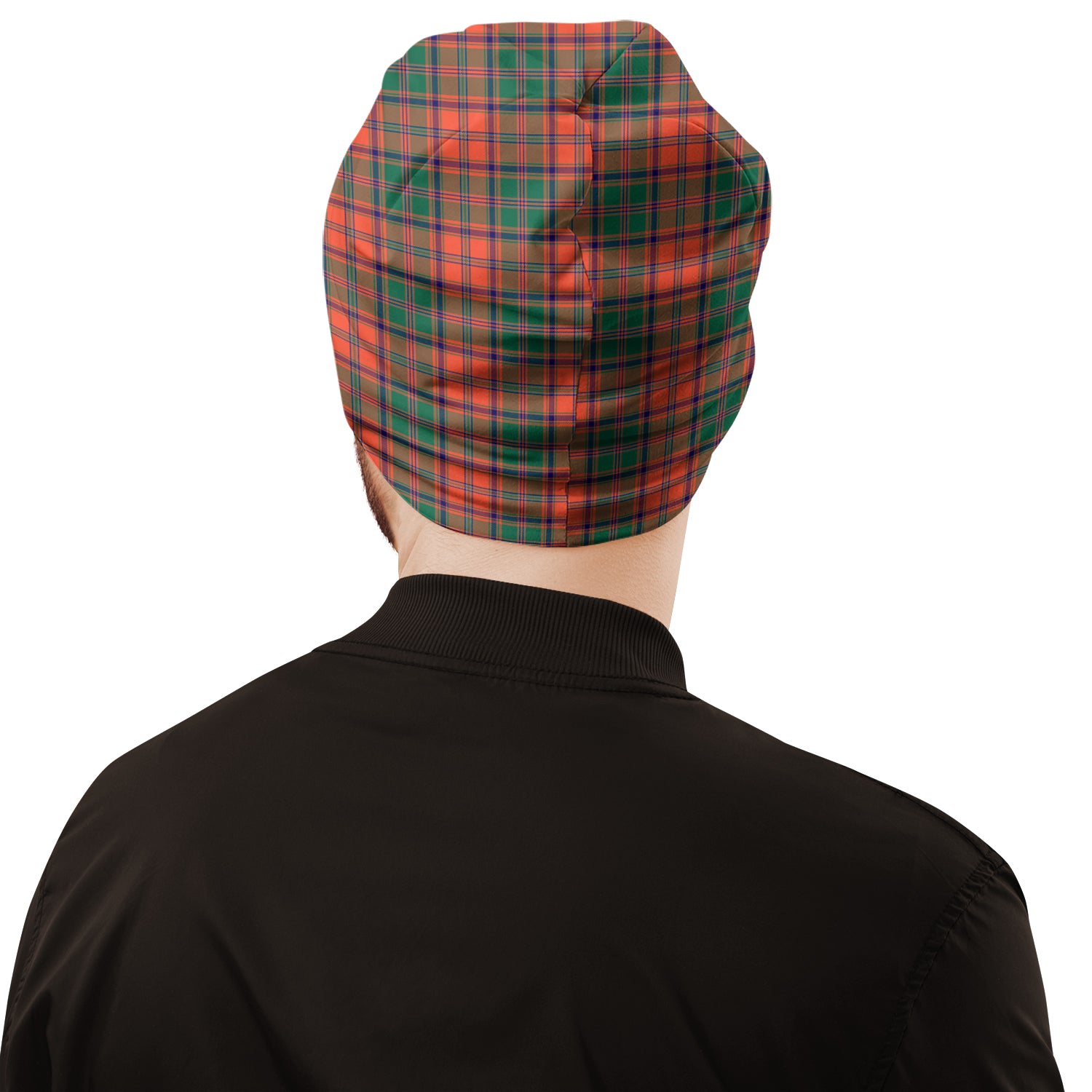 Stewart of Appin Ancient Tartan Beanies Hat with Family Crest - Tartan Vibes Clothing