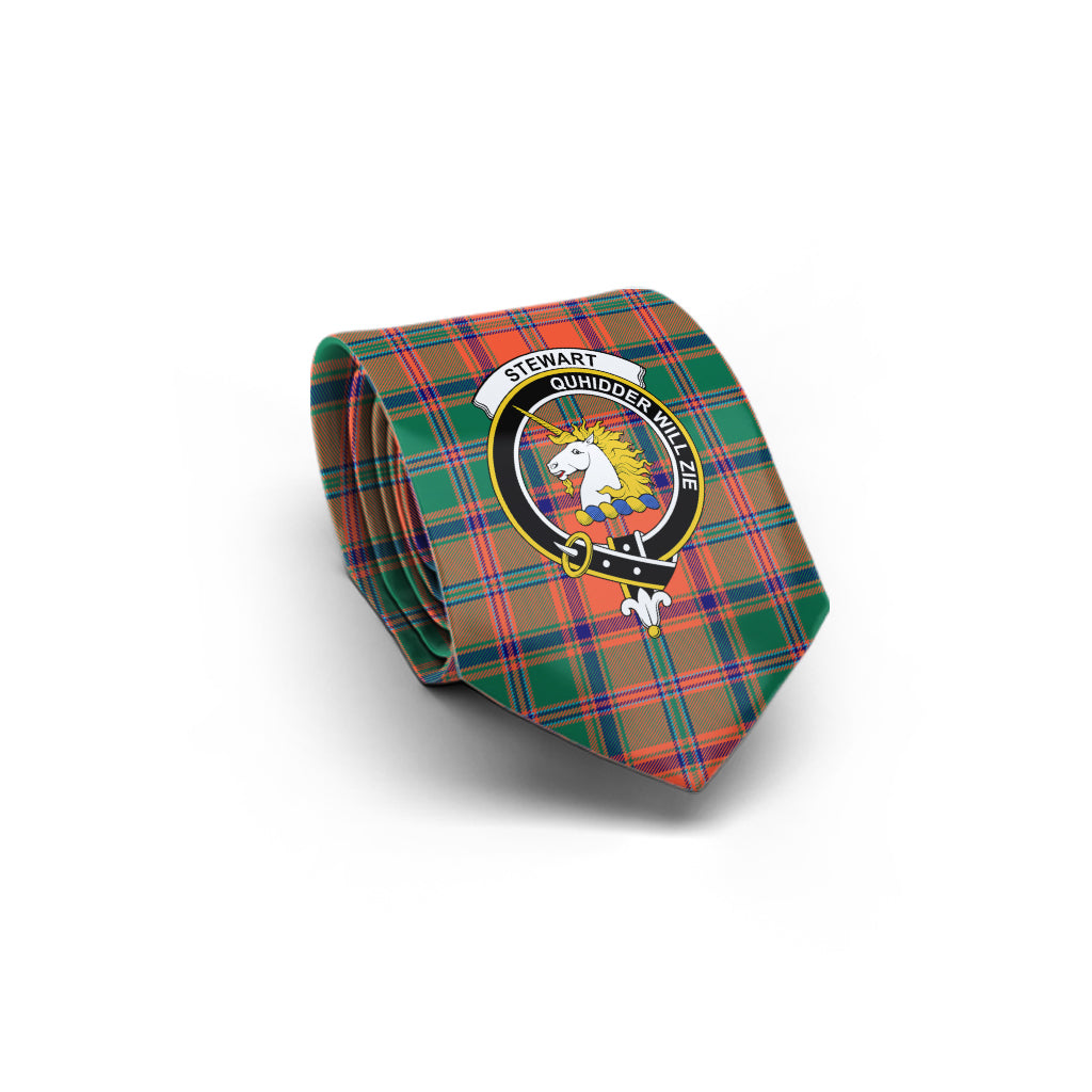 Stewart of Appin Ancient Tartan Classic Necktie with Family Crest - Tartan Vibes Clothing