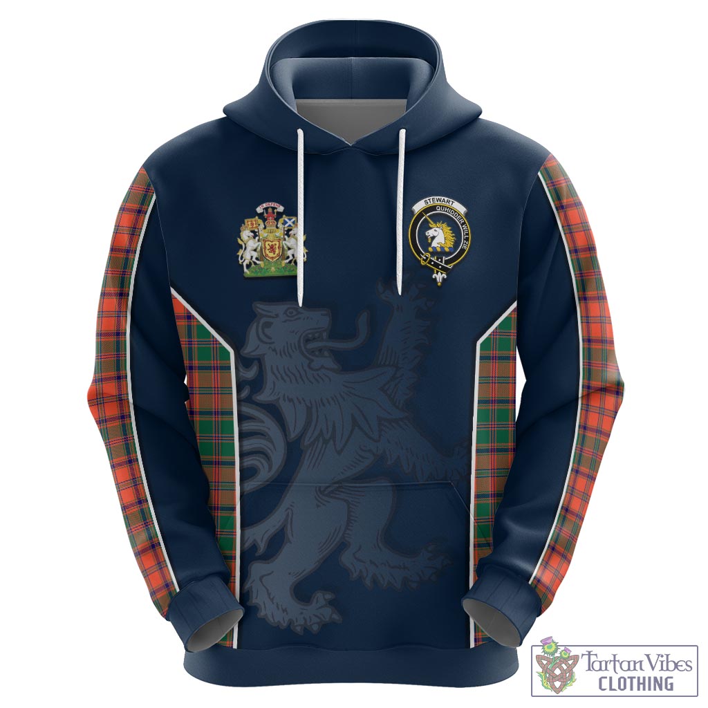 Tartan Vibes Clothing Stewart of Appin Ancient Tartan Hoodie with Family Crest and Lion Rampant Vibes Sport Style