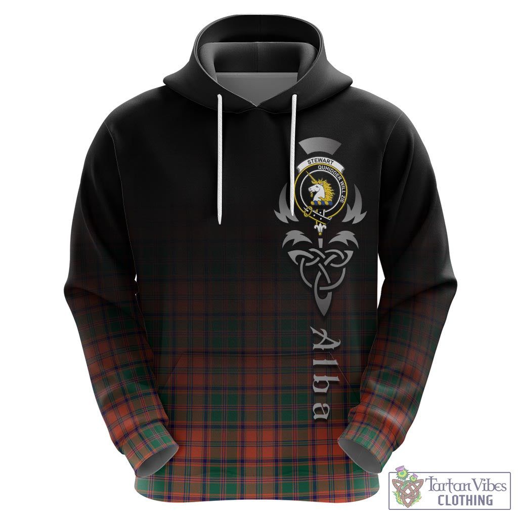 Tartan Vibes Clothing Stewart of Appin Ancient Tartan Hoodie Featuring Alba Gu Brath Family Crest Celtic Inspired