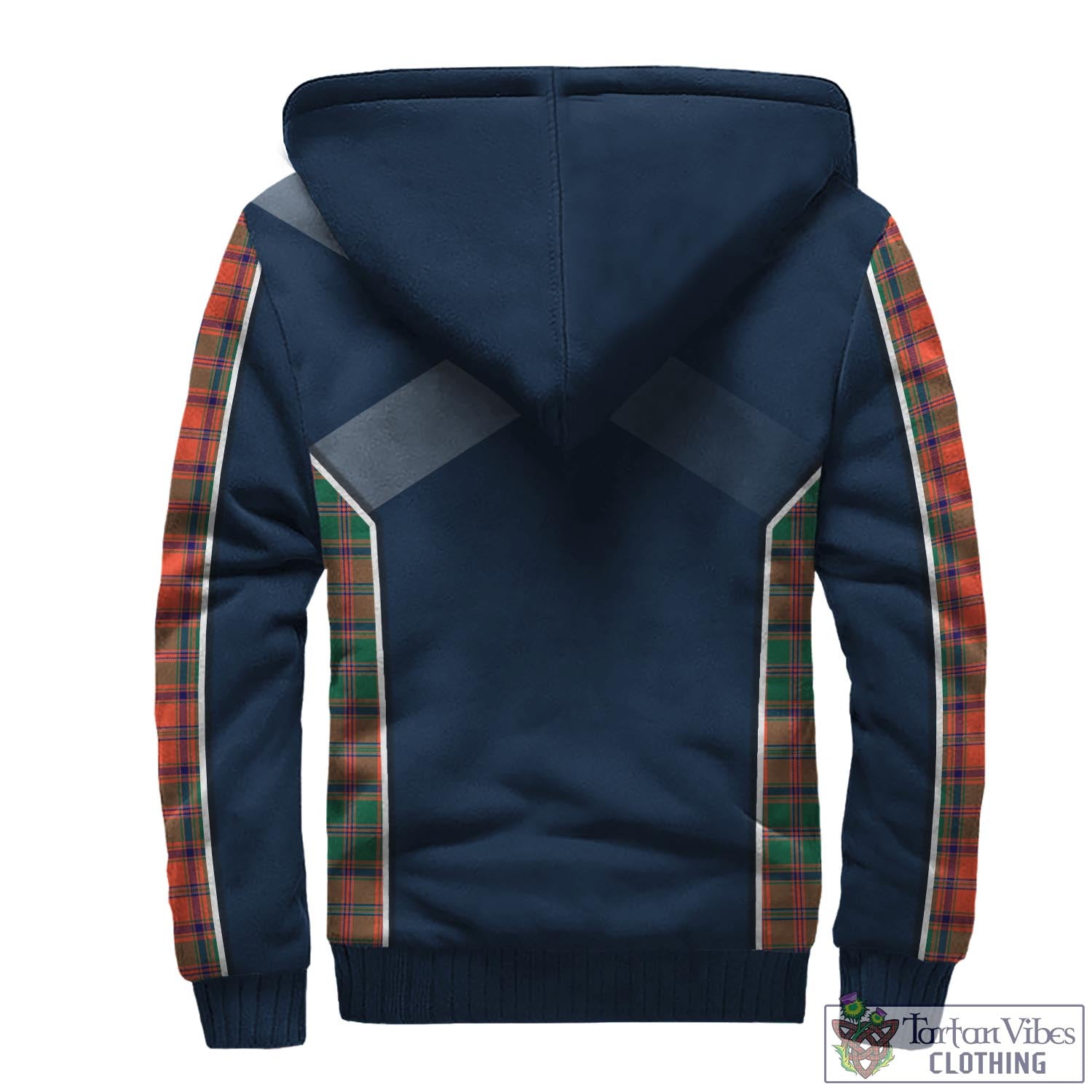 Tartan Vibes Clothing Stewart of Appin Ancient Tartan Sherpa Hoodie with Family Crest and Scottish Thistle Vibes Sport Style