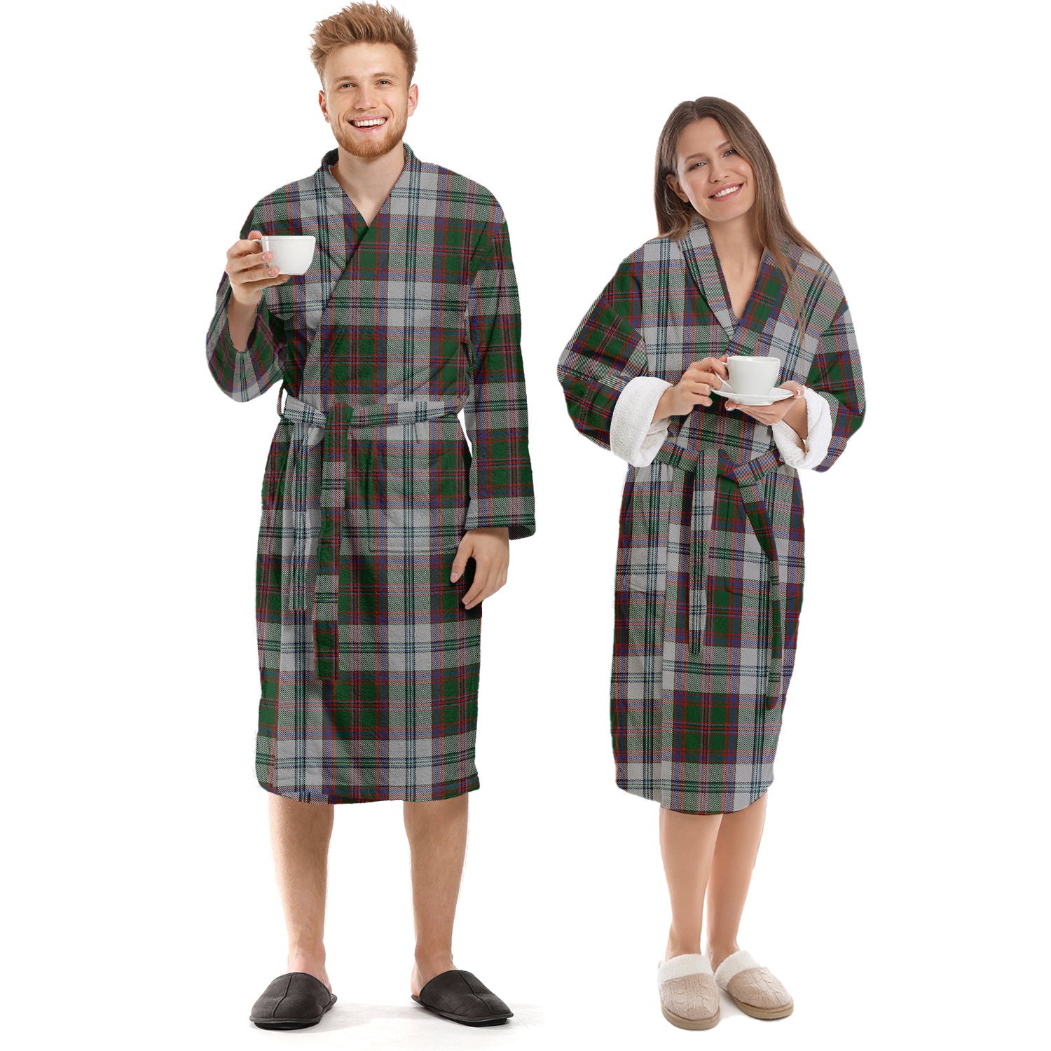 Stewart of Appin Dress Tartan Bathrobe Unisex S - Tartan Vibes Clothing