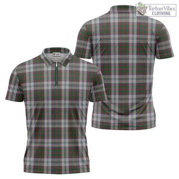 Stewart of Appin Dress Tartan Zipper Polo Shirt