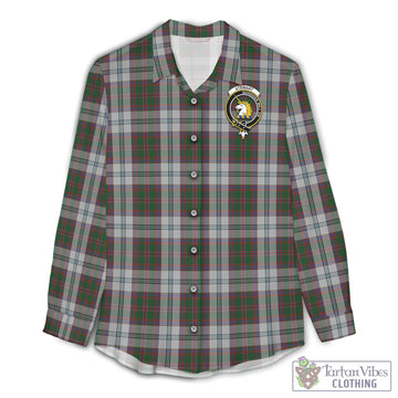 Stewart of Appin Dress Tartan Women's Casual Shirt with Family Crest