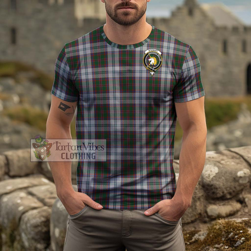 Stewart of Appin Dress Tartan Cotton T-Shirt with Family Crest Men's Shirt - Tartanvibesclothing Shop