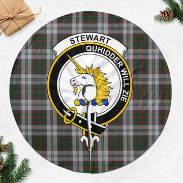 Stewart of Appin Dress Tartan Christmas Tree Skirt with Family Crest