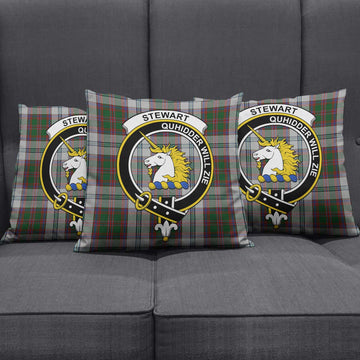 Stewart of Appin Dress Tartan Pillow Cover with Family Crest