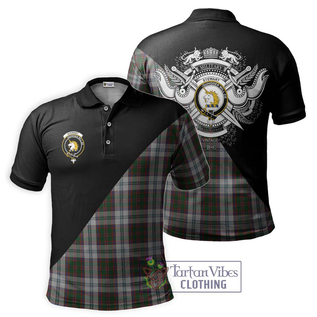 Stewart of Appin Dress Tartan Polo Shirt with Family Crest and Military Logo Style Kid - Tartanvibesclothing Shop