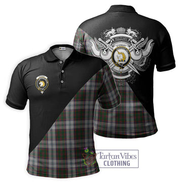 Stewart of Appin Dress Tartan Polo Shirt with Family Crest and Military Logo Style