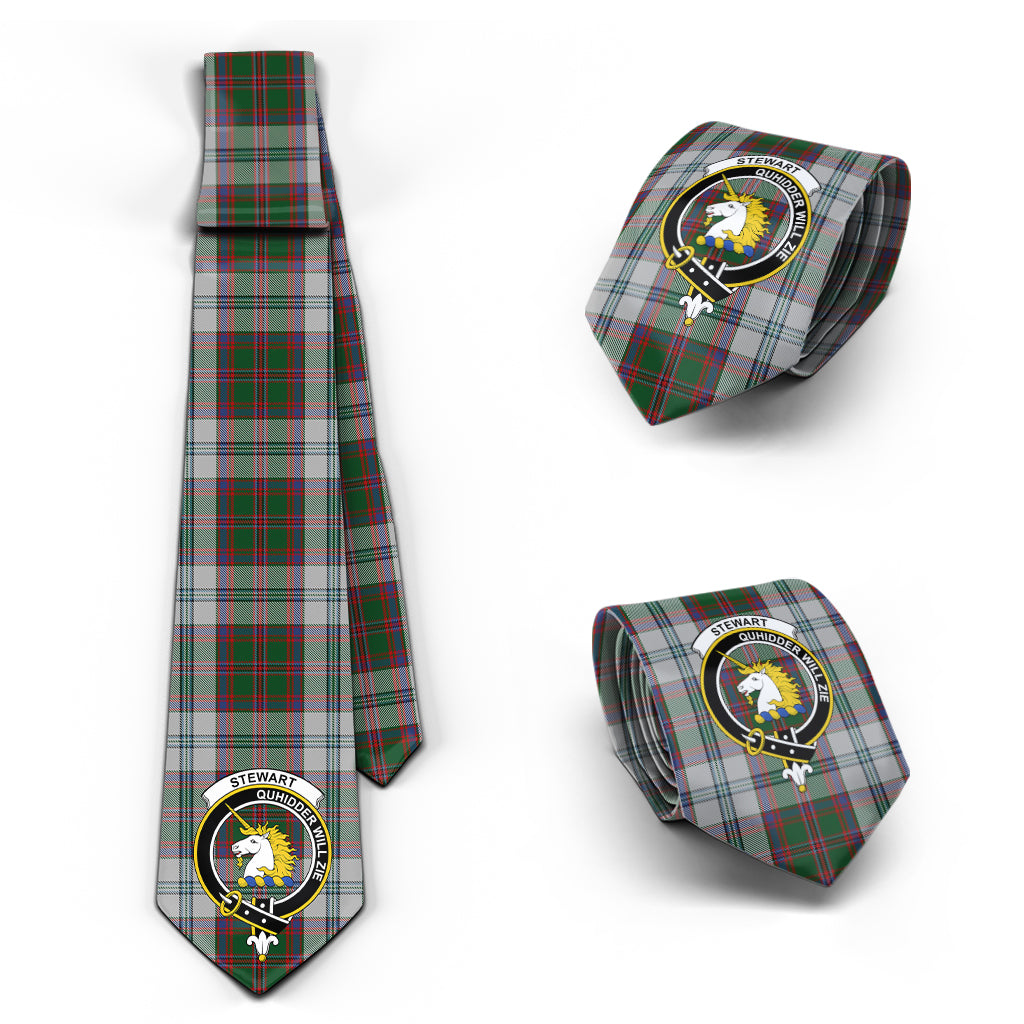 Stewart of Appin Dress Tartan Classic Necktie with Family Crest Necktie One Size - Tartan Vibes Clothing