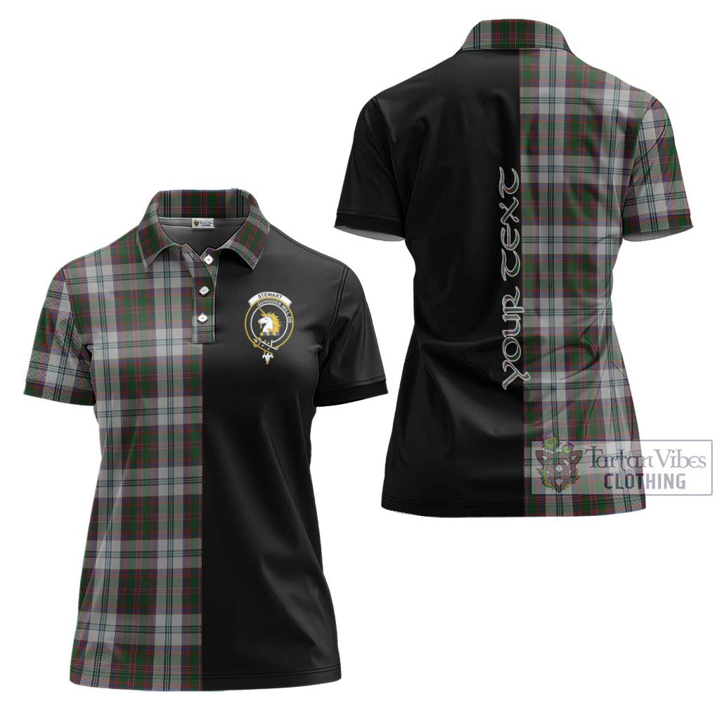 Stewart of Appin Dress Tartan Women's Polo Shirt with Family Crest and Half Of Me Style Women - Tartanvibesclothing Shop