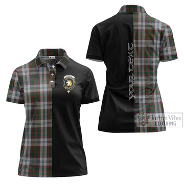 Stewart of Appin Dress Tartan Women's Polo Shirt with Family Crest and Half Of Me Style