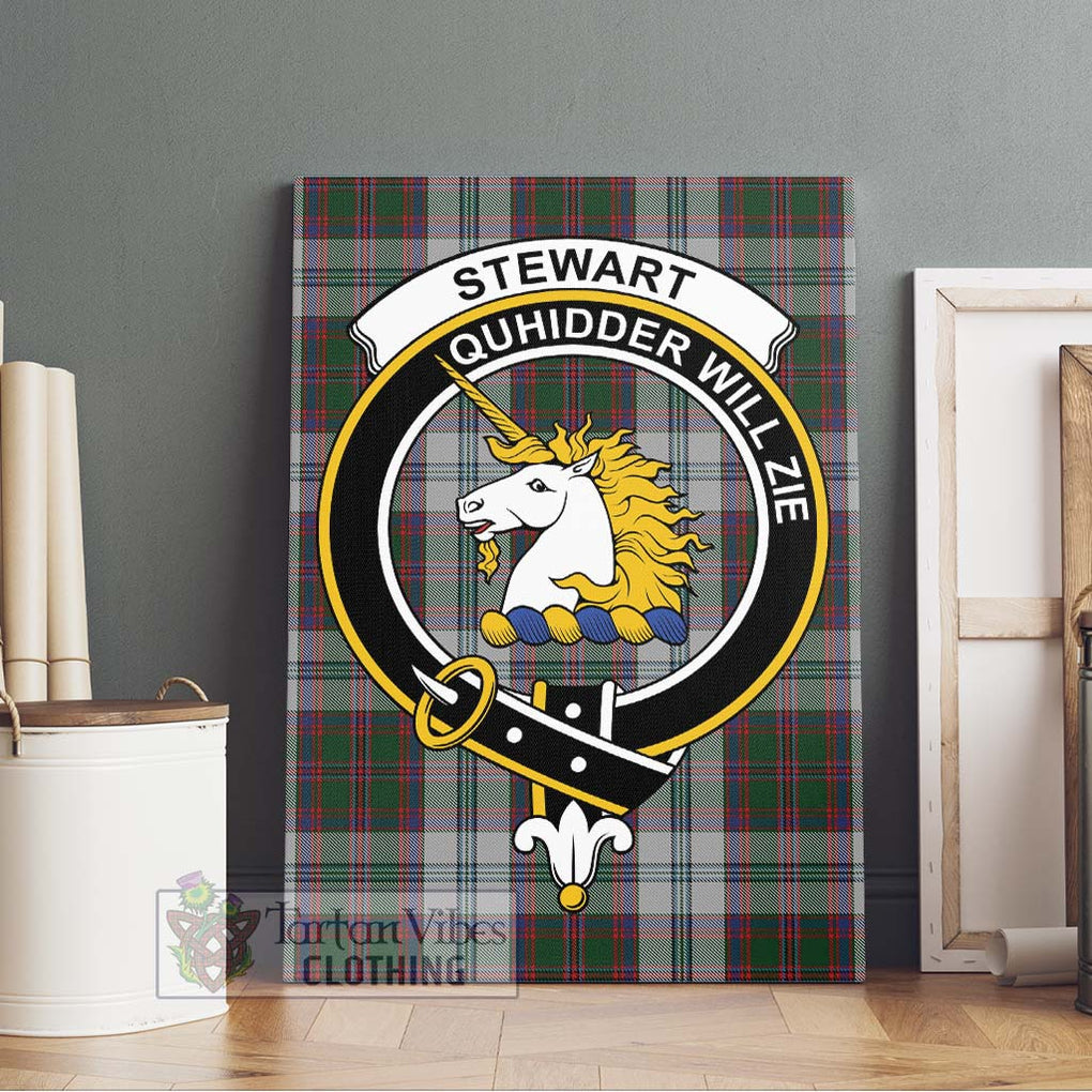 Stewart of Appin Dress Tartan Canvas Print Wall Art with Family Crest Without Frame - Tartan Vibes Clothing