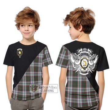 Stewart of Appin Dress Tartan Kid T-Shirt with Family Crest and Military Logo Style