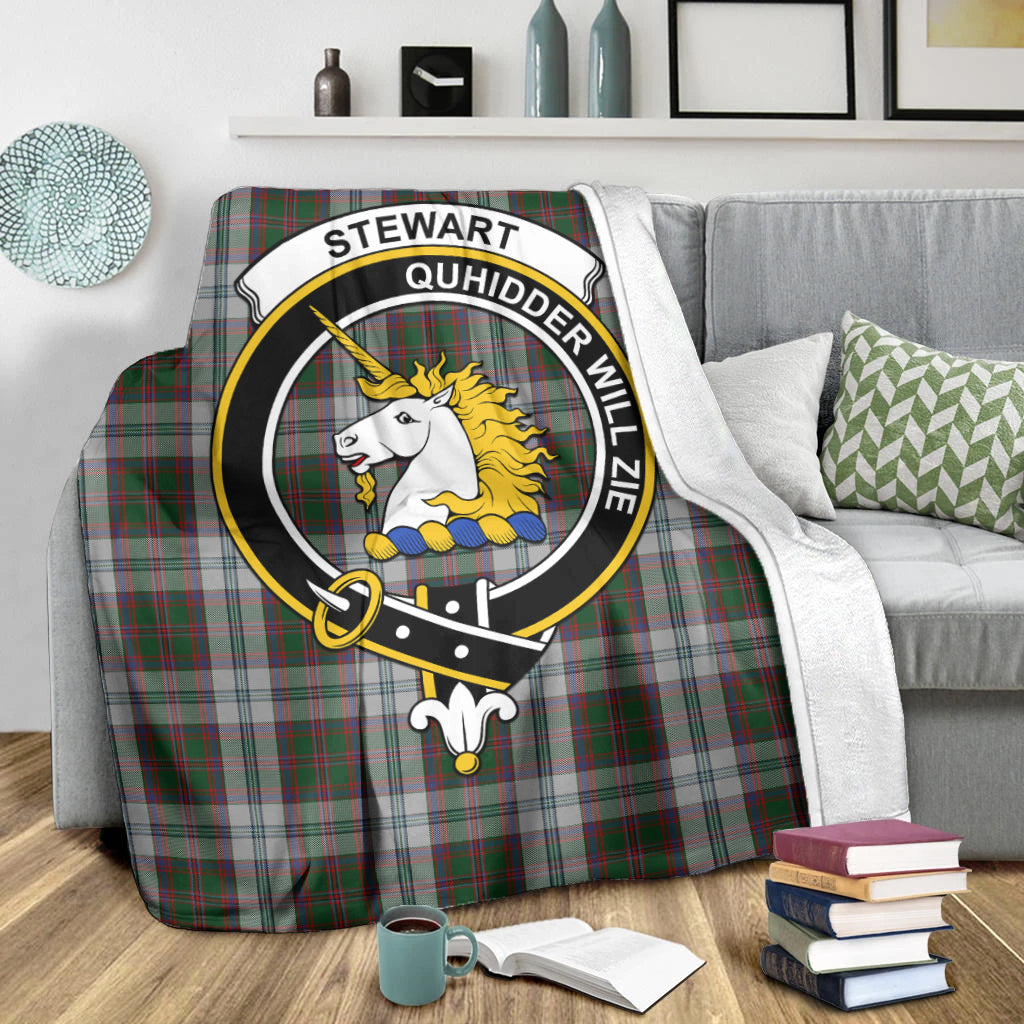 stewart-of-appin-dress-tartab-blanket-with-family-crest