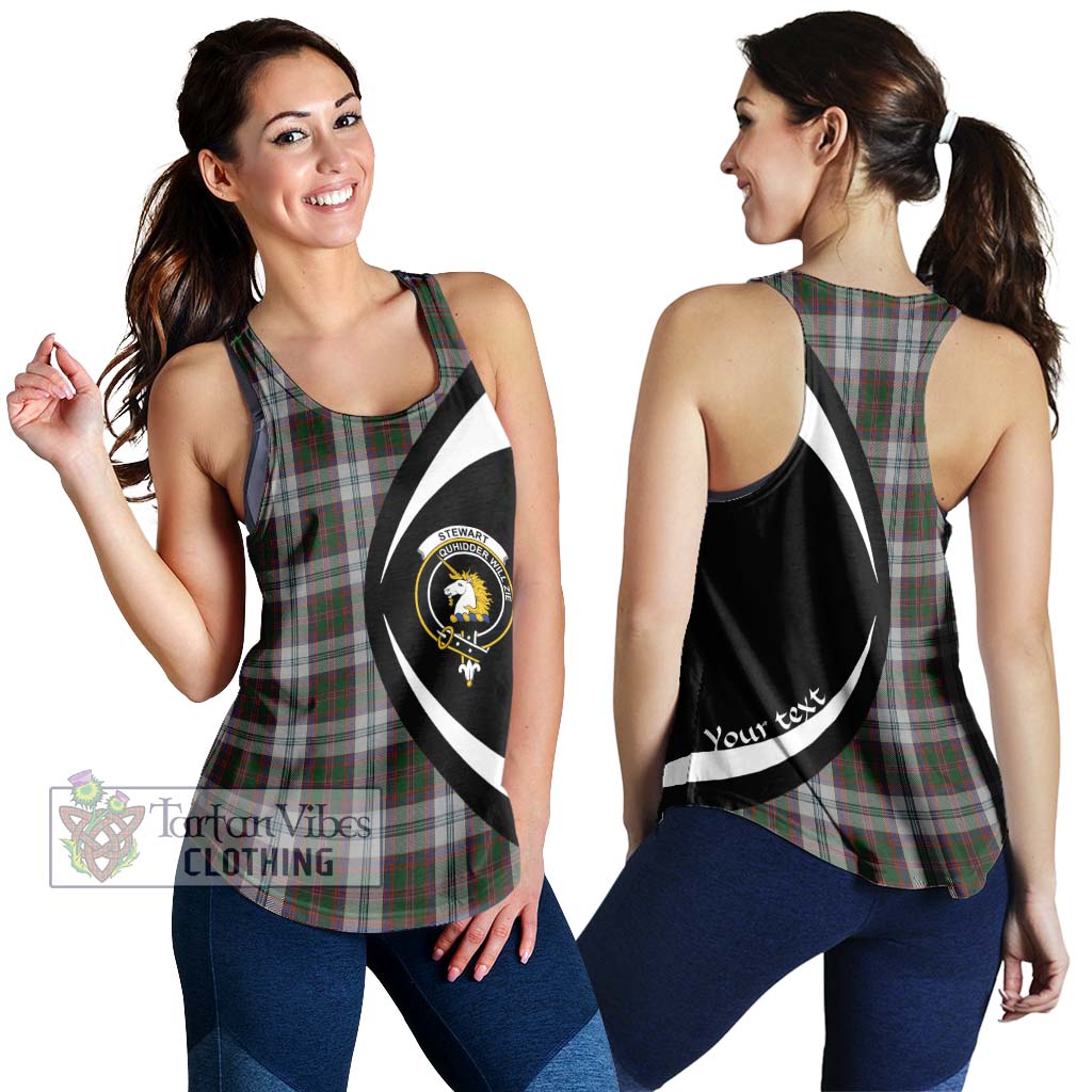 Tartan Vibes Clothing Stewart of Appin Dress Tartan Women's Racerback Tanks with Family Crest Circle Style