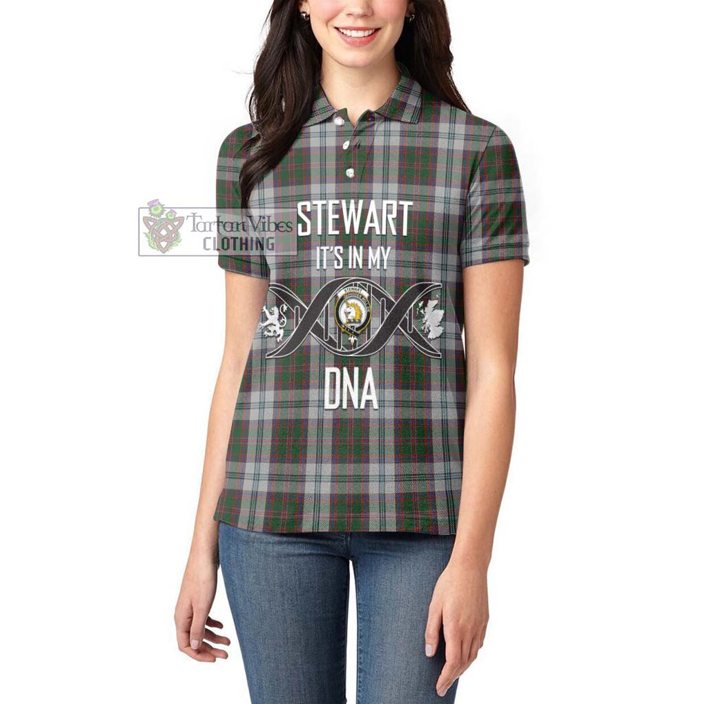 Stewart of Appin Dress Tartan Women's Polo Shirt with Family Crest DNA In Me Style Women - Tartanvibesclothing Shop