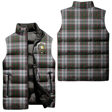 Stewart of Appin Dress Tartan Sleeveless Puffer Jacket with Family Crest