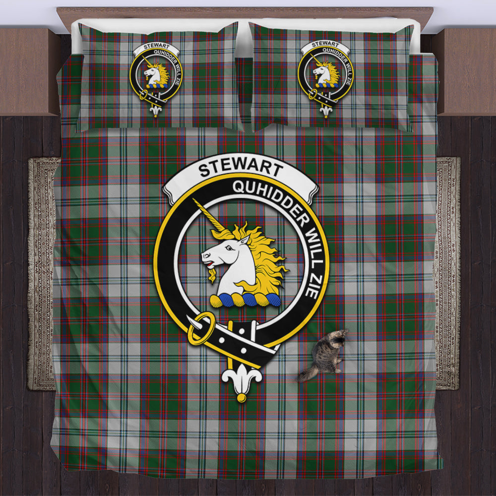 Stewart of Appin Dress Tartan Bedding Set with Family Crest US Bedding Set - Tartan Vibes Clothing