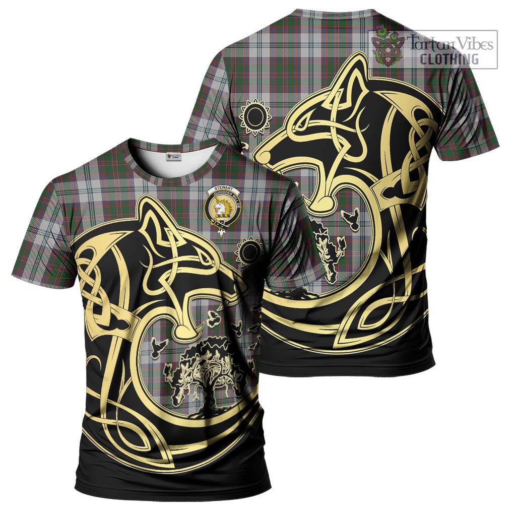 Stewart of Appin Dress Tartan T-Shirt with Family Crest Celtic Wolf Style Kid's Shirt - Tartan Vibes Clothing