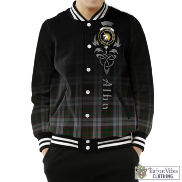 Stewart of Appin Dress Tartan Baseball Jacket Featuring Alba Gu Brath Family Crest Celtic Inspired