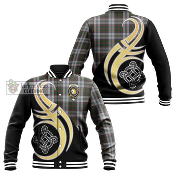 Stewart of Appin Dress Tartan Baseball Jacket with Family Crest and Celtic Symbol Style