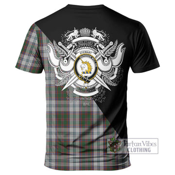 Stewart of Appin Dress Tartan T-Shirt with Family Crest and Military Logo Style